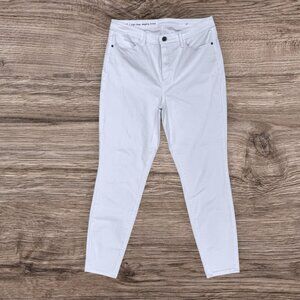 TALBOTS White High-Rise Jeggings Leggings Stretch Denim Ankle Pants 10